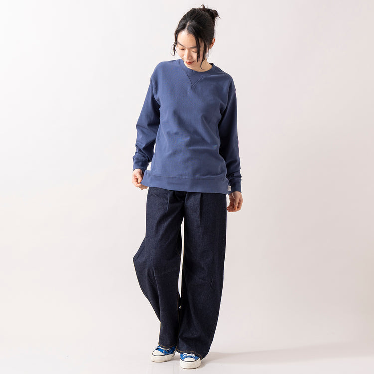 モデル身長 165cm（着用サイズM）,NEEDBY heritageのHARPER|rapiécageのダブルUラインイヤカフ,|https://market.e-begin.jp/products/gsr_ndh0025u_lala|https://market.e-begin.jp/products/rdx_rpc0110u_lala