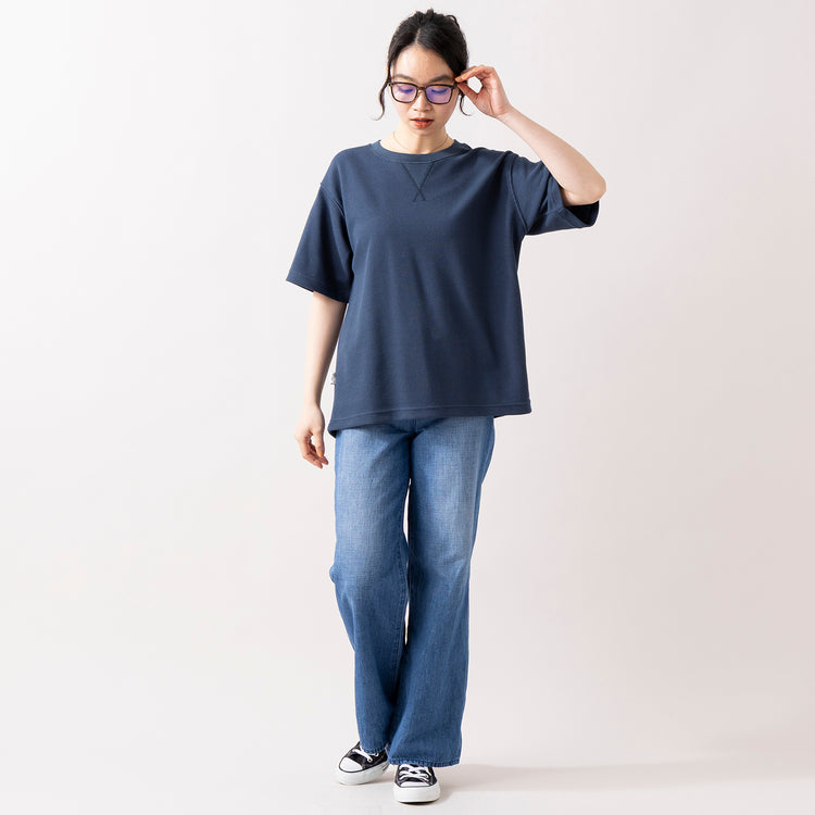 モデル身長 165cm,caquのFSリネンワイドフレア|LE FOONのwellington pc-popular,https://market.e-begin.jp/products/tan_caq0739q_lala|https://market.e-begin.jp/products/lef_lef1274s_lala