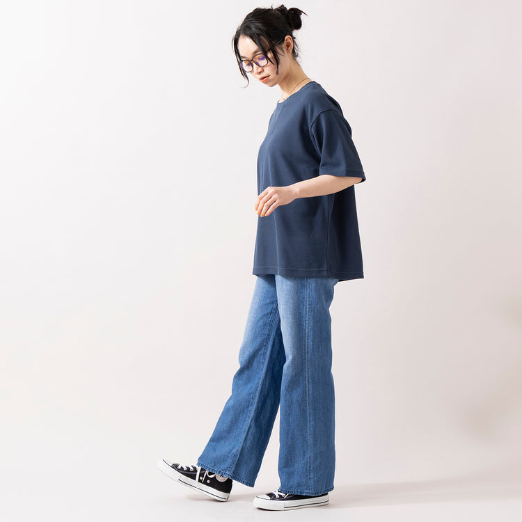 モデル身長 165cm,caquのFSリネンワイドフレア|LE FOONのwellington pc-popular,https://market.e-begin.jp/products/tan_caq0739q_lala|https://market.e-begin.jp/products/lef_lef1274s_lala