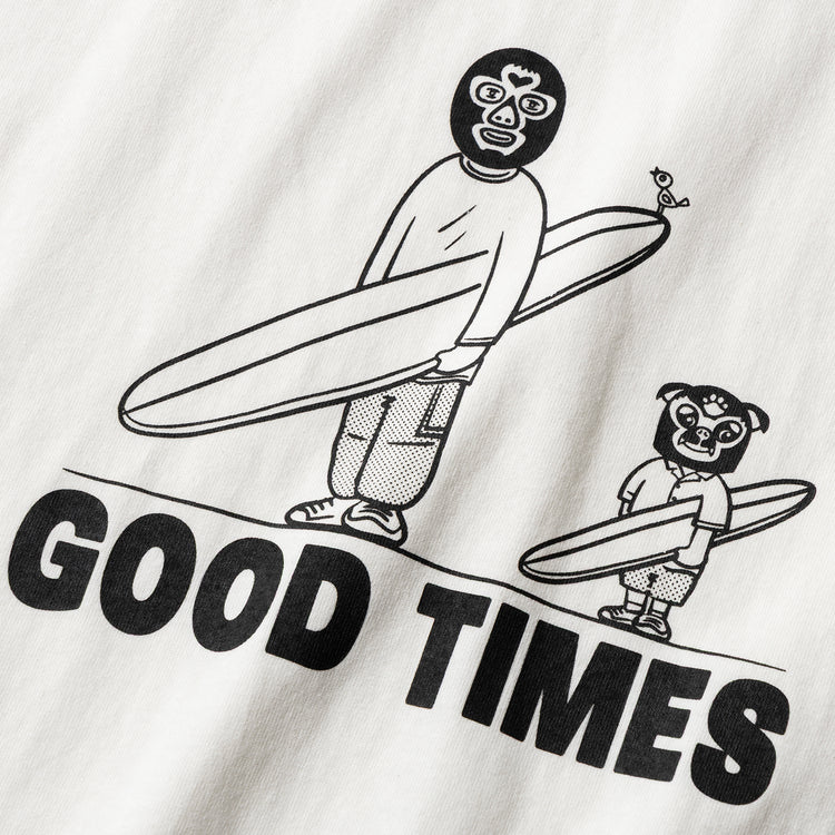 gym master | ジムマスター　“GOOD TIMES”プリント 6.2ozピグメントビッグTee