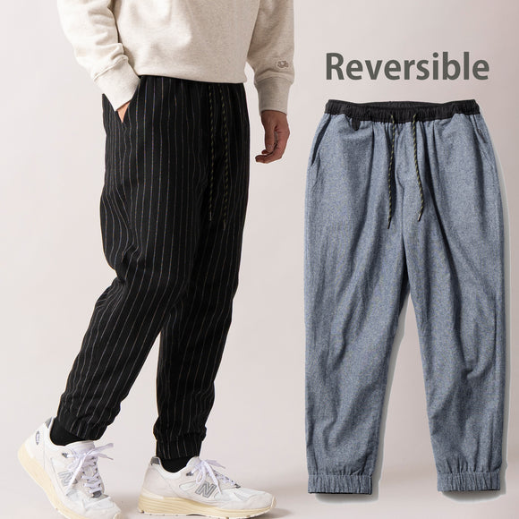 gym master | ジムマスター　リバーシブルストライプ テーパードパンツ