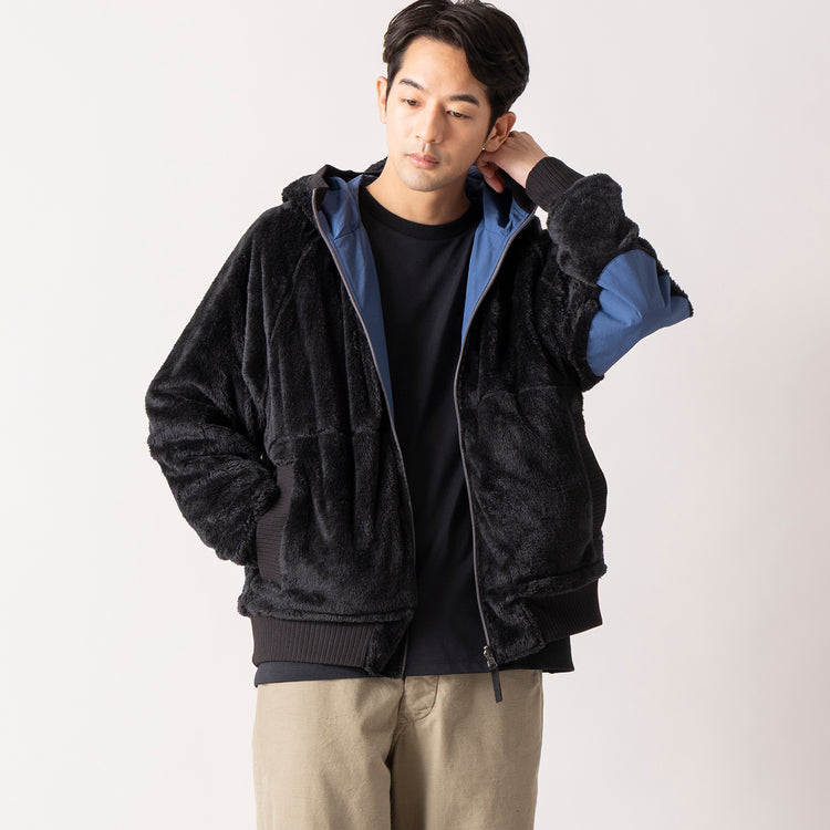 着用サイズ L(身長180cm)　05) ブラックxブルー（表面）