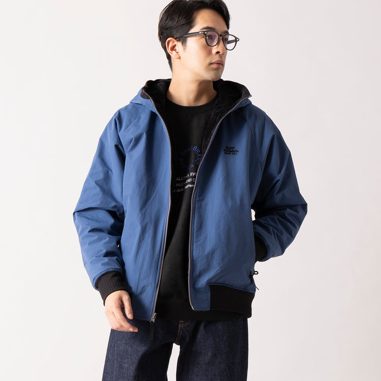 着用サイズ L(身長180cm)　05) ブラックxブルー（裏面）