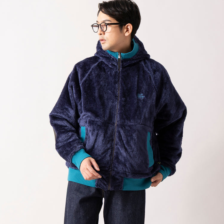 着用サイズ L(身長180cm)　59) ネイビーxブラック（表面）