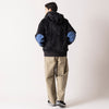 着用サイズ L(身長180cm)　05) ブラックxブルー（表面）