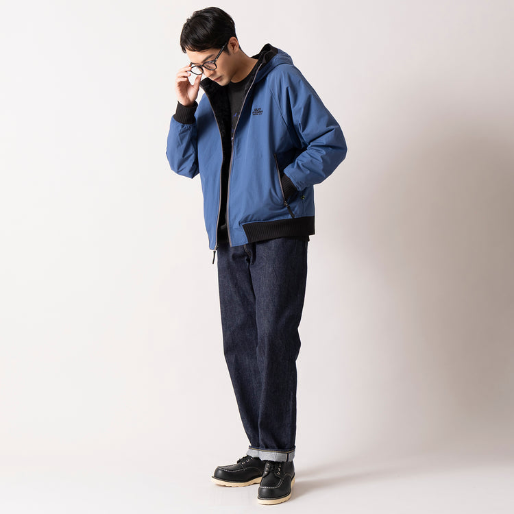 着用サイズ L(身長180cm)　05) ブラックxブルー（裏面）