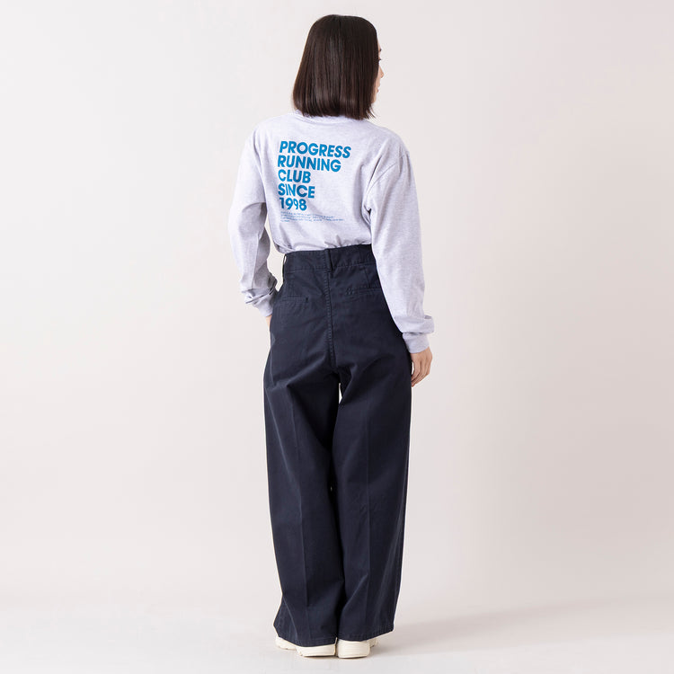 モデル身長 163cm（着用サイズ25）,PROGRESS RUNNING CLUBの1998 COTTON L/S T,https://market.e-begin.jp/products/gra_pgr1060s_lala