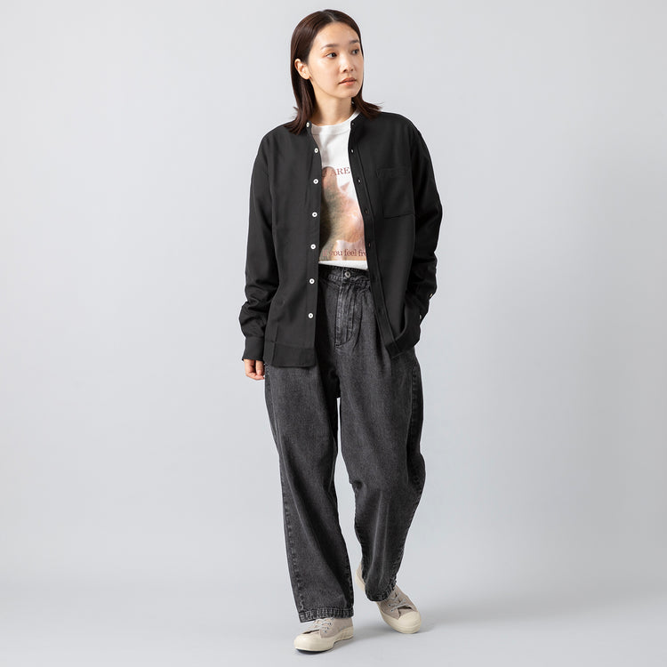 モデル身長163cm,RNA-NのCAT profileロングスリーブT|ARCH&LINEのOG DENIM CREW PANTS|Moonstarのローバスケットヴィンテージグレー,https://market.e-begin.jp/products/tky_rnn0191r_lala|https://market.e-begin.jp/products/ach_ach0228r_lala|https://market.e-begin.jp/products/mns_mns0286o_lala