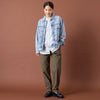 モデル身長163cm,ARCH&LINEのOG DENIM JACKET|UNIVERSAL OVERALLの2TUCK TOWN PROOF PANTS|Jalan Sriwijayaのネイビービットローファー VIBRAMソール,https://market.e-begin.jp/products/ach_ach0231r_lala|https://market.e-begin.jp/products/dre_uni0247r_lala|https://market.e-begin.jp/products/gmt_srw1032p_lala