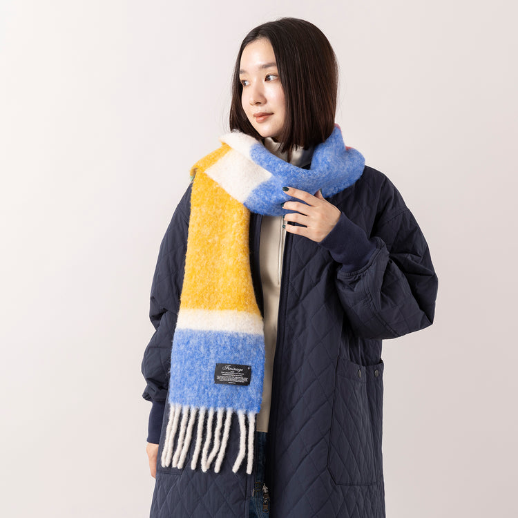 Finissage | フィニサージュ　マルチカラーブークレマフラー
