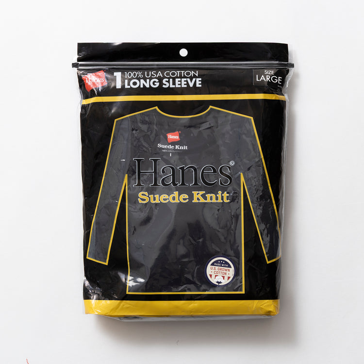 Hanes | ヘインズ　スエードニット クルーネックロングスリーブTシャツ