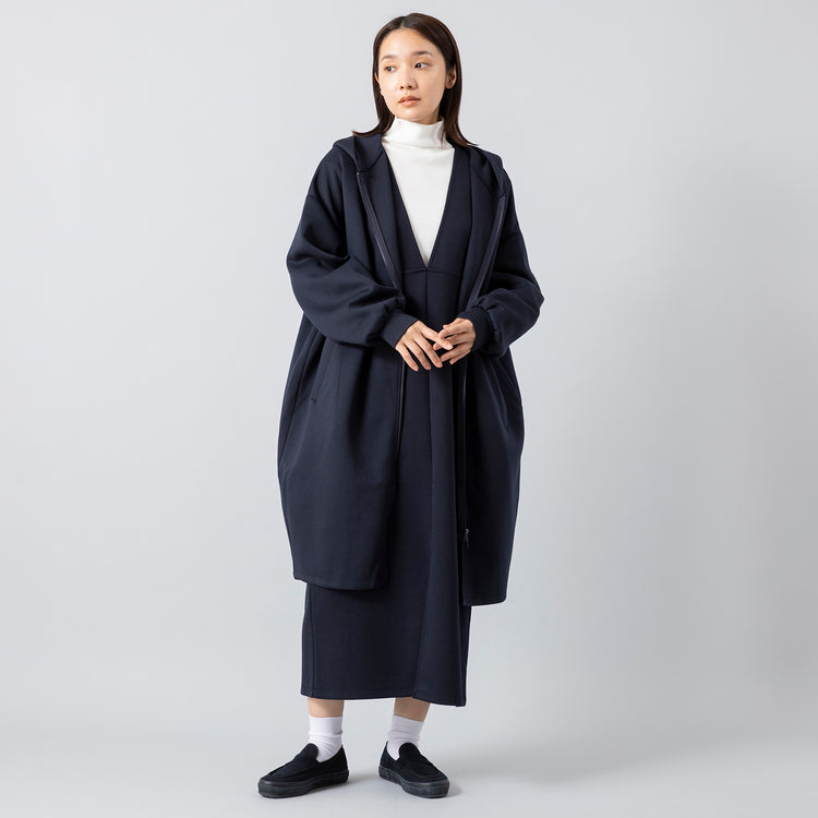 モデル身長163cm,ARCH&LINEのCOTTON RIB H/N TEE|euphoric moodの2way One-piece|MOONSTARのオールネイビーのコットンスエードLOAFY,https://market.e-begin.jp/products/ach_ach0262p_lala|https://market.e-begin.jp/products/hpn_eup0219r_lala|https://market.e-begin.jp/products/mns_mns0147p_lala