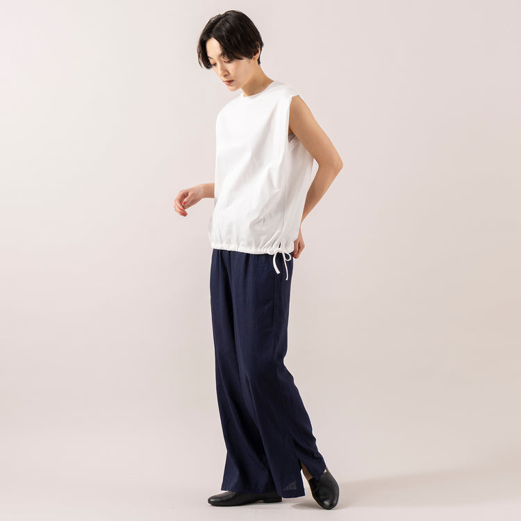 モデル身長 163cm,gym masterの麻レーヨンワイドパンツ,https://market.e-begin.jp/products/grd_gym0284u_lala