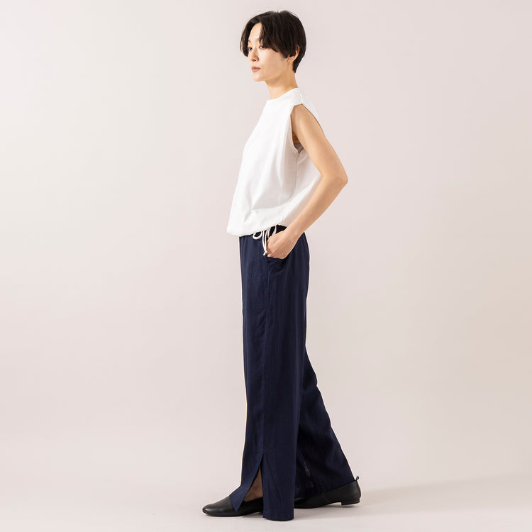 モデル身長 163cm,gym masterの麻レーヨンワイドパンツ,https://market.e-begin.jp/products/grd_gym0284u_lala