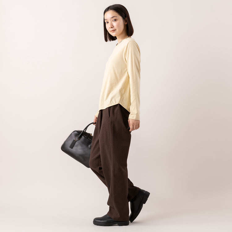 モデル身長163cm,ARCH&LINEのSTRETCH CREW PANTS|TIDEWAYのワントーンモスボストンM|BlundstoneのORIGINALAS VEGAN|rapiécageのメタルボールチョーカー,https://market.e-begin.jp/products/ach_ach1163s_lala|https://market.e-begin.jp/products/snk_tid0874p_lala|https://market.e-begin.jp/products/sed_bld0572l_lala|https://market.e-begin.jp/products/rdx_rpc0794s_lala