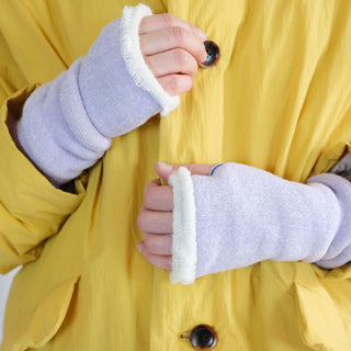 meri ja kuu | メリヤクー　ORIGAMIパイルハンドウォーマー