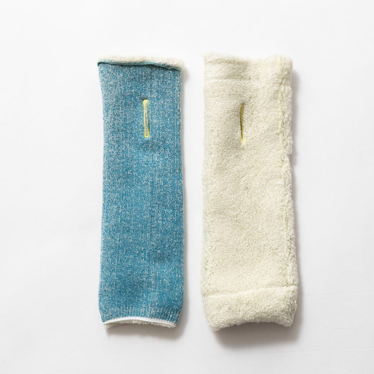 meri ja kuu | メリヤクー　ORIGAMIパイルハンドウォーマー