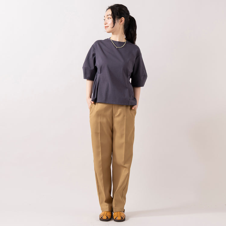 D/GRAY着用 モデル身長165cm,MANUAL ALPHABETのTWILL SEMI- EASY TROUSERS for Lala Begin|GLENFIELDのシャークソールグルカサンダル|rapiécageのメタルトップケシビーズネックレス,https://market.e-begin.jp/products/mks_man0093u_lala|https://market.e-begin.jp/products/jal_gfd0391q_lala|https://market.e-begin.jp/products/rdx_rpc0108u_lala