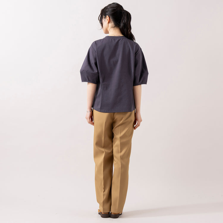 D/GRAY着用 モデル身長165cm,MANUAL ALPHABETのTWILL SEMI- EASY TROUSERS for Lala Begin|GLENFIELDのシャークソールグルカサンダル|rapiécageのメタルトップケシビーズネックレス,https://market.e-begin.jp/products/mks_man0093u_lala|https://market.e-begin.jp/products/jal_gfd0391q_lala|https://market.e-begin.jp/products/rdx_rpc0108u_lala