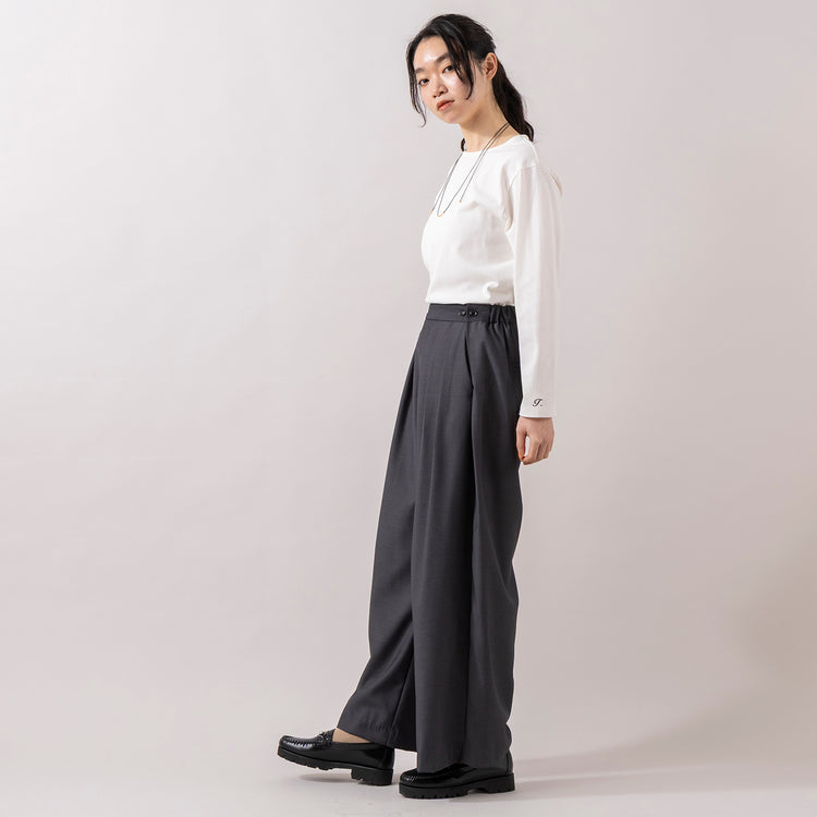 モデル身長165cm,TUTIE.のOE天竺ムジプルオーバー|Jalan Sriwijayaのネイビービットローファー VIBRAMソール|rapiécageのアジャストダブルパイプコードネックレス,https://market.e-begin.jp/products/equ_tte0094u_lala|https://market.e-begin.jp/products/gmt_srw1032p_lala|https://market.e-begin.jp/products/rdx_rpc0106u_lala