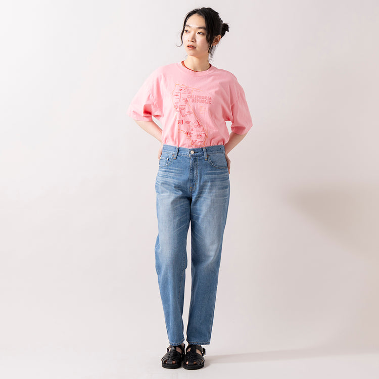 モデル身長165cm,caquのFSロールアップボーイズⅢ|GLENFIELDのシャークソールグルカサンダル|rapiécageのメタルトップケシビーズネックレス,https://market.e-begin.jp/products/tan_caq0001r_lala|https://market.e-begin.jp/products/jal_gfd0391q_lala|https://market.e-begin.jp/products/rdx_rpc0108u_lala