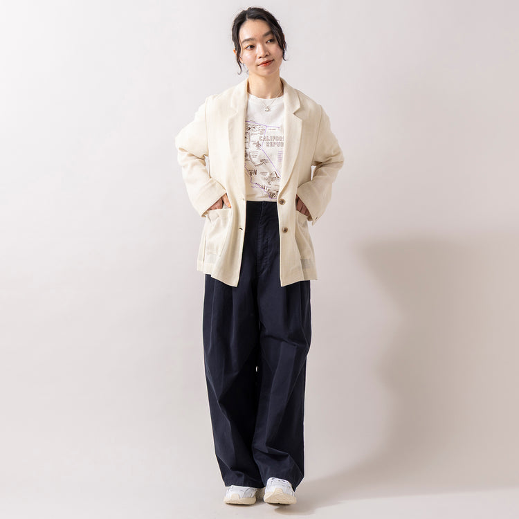 モデル身長165cm,NOMBRE IMPAIRのからみツイード シャツジャケット|Le minorのM52 CHINO|TIDEWAYの3way撥水マトリョーシカトート,https://market.e-begin.jp/products/rdx_nmi0103u_lala|https://market.e-begin.jp/products/gsr_lmn0024u_lala|https://market.e-begin.jp/products/snk_tid1270q_lala