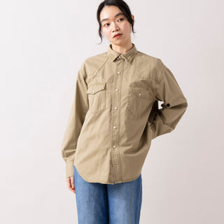 LE MELANGE | ルメランジュ　襟ワイヤーウエスタンシャツ