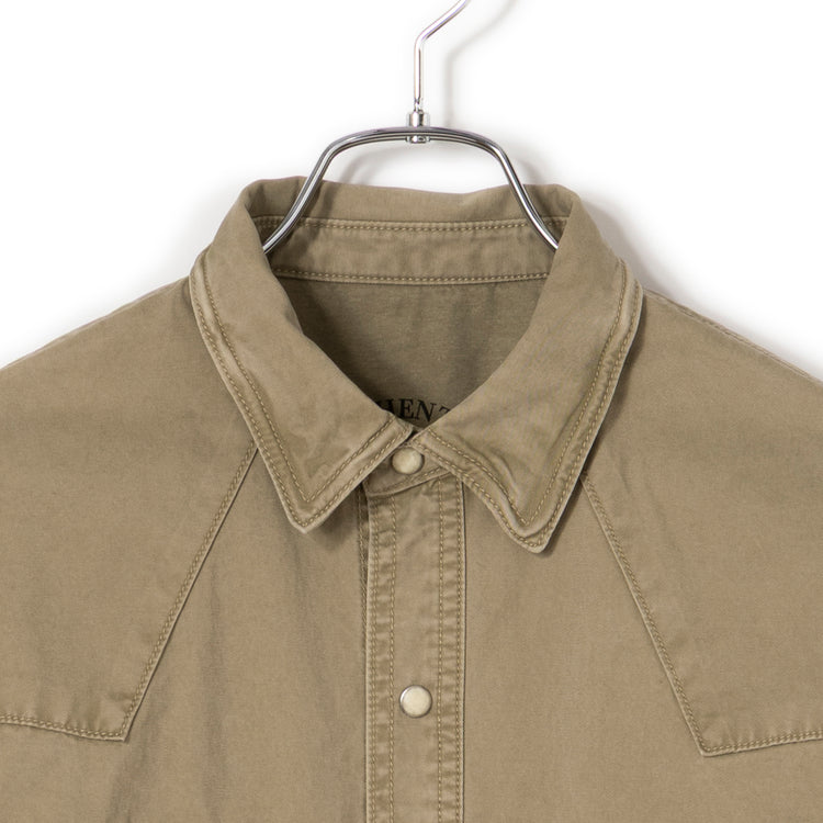 LE MELANGE | ルメランジュ　襟ワイヤーウエスタンシャツ