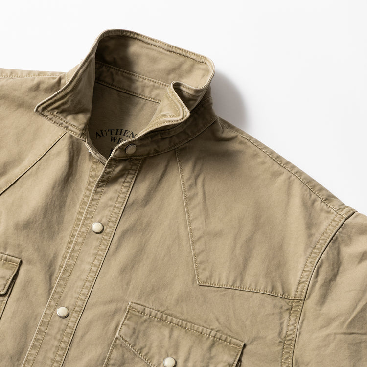 LE MELANGE | ルメランジュ　襟ワイヤーウエスタンシャツ