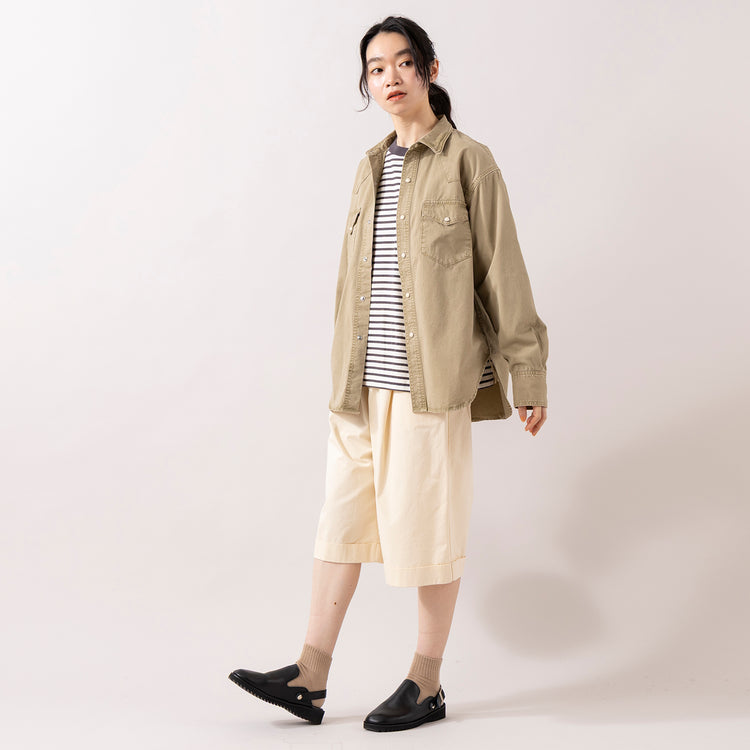 モデル身長165cm,HEAVENLYのCotton CS 5Sleeve T-Shirt|caquのFSリネンワイドフレア|rapiécageのプチメタルコードチョーカー|rapiécageのダブルUラインイヤカフ,hhttps://market.e-begin.jp/products/dlt_hvr0162u_lala|https://market.e-begin.jp/products/tan_caq0739q_lala|https://market.e-begin.jp/products/rdx_rpc0105u_lala|https://market.e-begin.jp/products/rdx_rpc0110u_lala