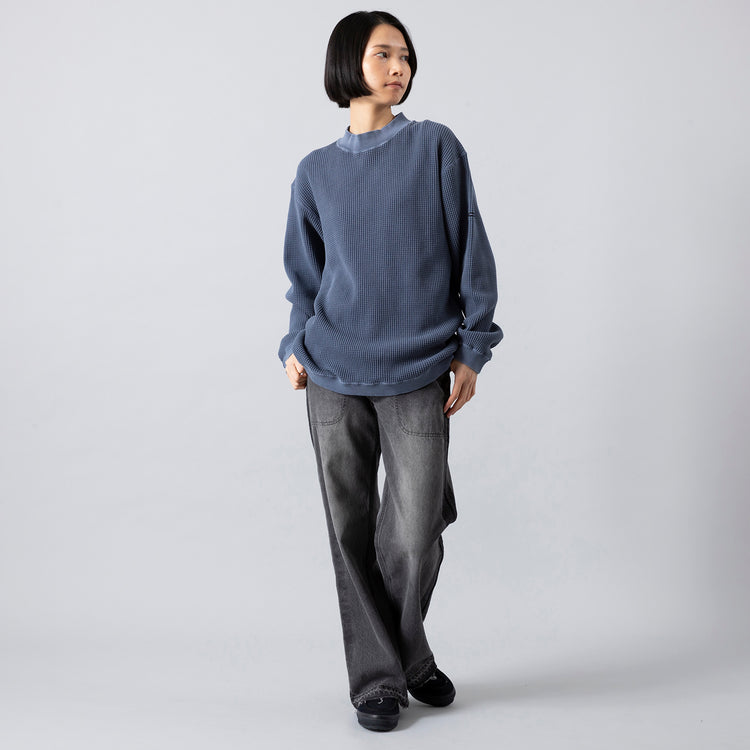 着用サイズ2 (モデル身長165cm),MANASTASHのHEAVY SNUG THERMAL MOCK NECK|MOONSTARのオールネイビーのコットンスエードLOAFY,https://market.e-begin.jp/products/uen_man0480r_lala|https://market.e-begin.jp/products/mns_mns0147p_lala