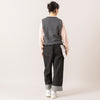 モデル身長165cm,LE MELANGEの14G綿混ニットベスト|ARMY TWILL SANFORIZEDのBackJersey LS Tee Powder|80/40 BY SKEVEの40inch SELVEDGE DENIM（BLACK）,https://market.e-begin.jp/products/inf_lem1052s_lala|https://market.e-begin.jp/products/mul_amt1062s_lala|https://market.e-begin.jp/products/sta_ske0982s_lala