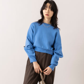 LE MELANGE | ルメランジュ　14G綿混ドルマンニット