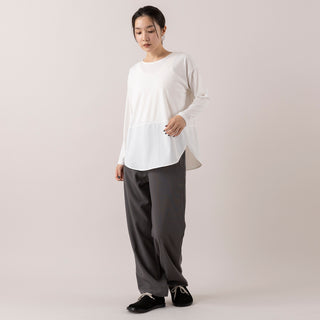 LE MELANGE | ルメランジュ　裾切り替えレイヤードインナー