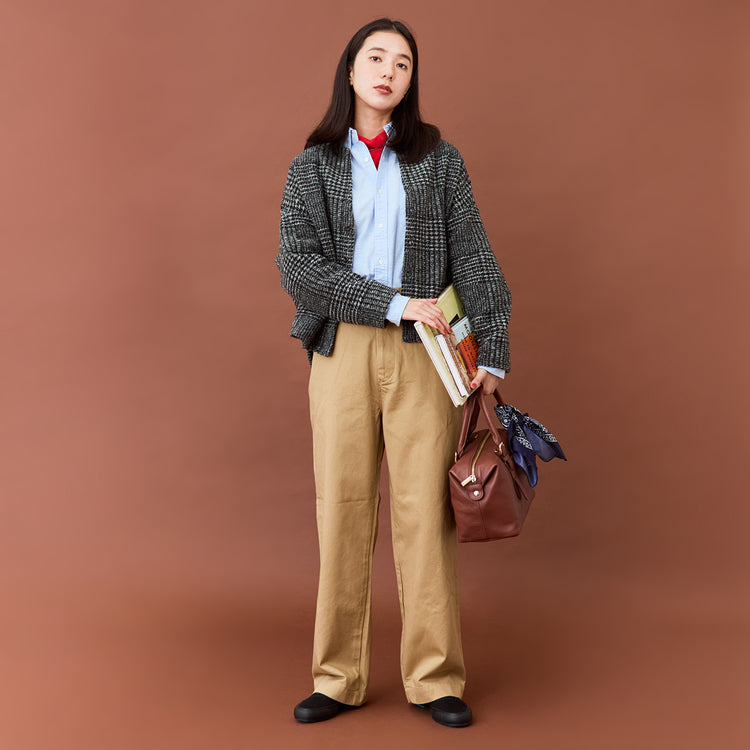 モデル身長167cm,LE MELANGEのスライバーニットCD|ciaoのオックスフォードB.D.シャツ|HEAVENLYのCotton Cashmere Knit Turtle Pullover|caquのM45オールドチノ|in moodの2連パール×シルバーネックレス|esperantoのBOSTON BAG|Moonstarの帰ってきたDECK SPORT,https://market.e-begin.jp/products/inf_lem1217s_lala|https://market.e-begin.jp/products/hag_cia0077s_lala|https://market.e-begin.jp/products/dlt_hvr0787s_lala|https://market.e-begin.jp/products/tan_caq0272p_lala|https://market.e-begin.jp/products/inm_inm0825p_lala|https://market.e-begin.jp/products/esp_esp0649g_lala|https://m