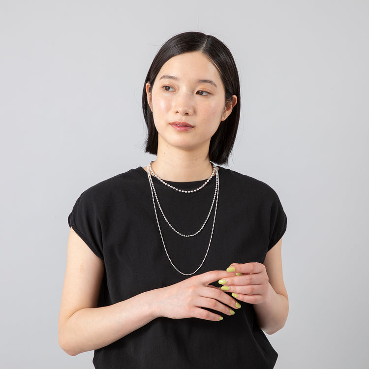 in mood | インムード　MULTI BALL CHAIN -NECKLACE
