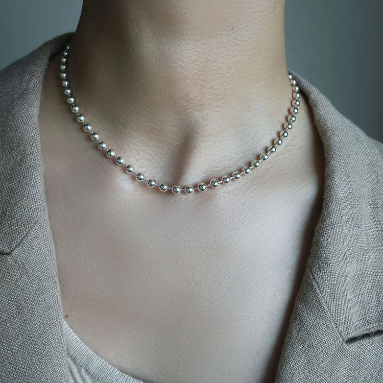 in mood | インムード　MULTI BALL CHAIN -NECKLACE