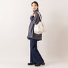モデル身長165cm,FIL DE FERのポリエステルカルゼロングシャツ|NEEDBY heritageのLUNA|mate-monoのてかてかビッグトート,https://market.e-begin.jp/products/rdx_fdf1057s_lala|https://market.e-begin.jp/products/gsr_ndh0873s_lala|https://market.e-begin.jp/products/kom_mte1002s_lala