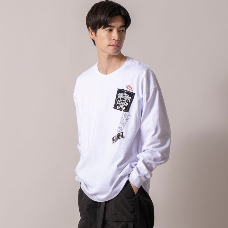 モデル身長180cm (Lサイズ着用)