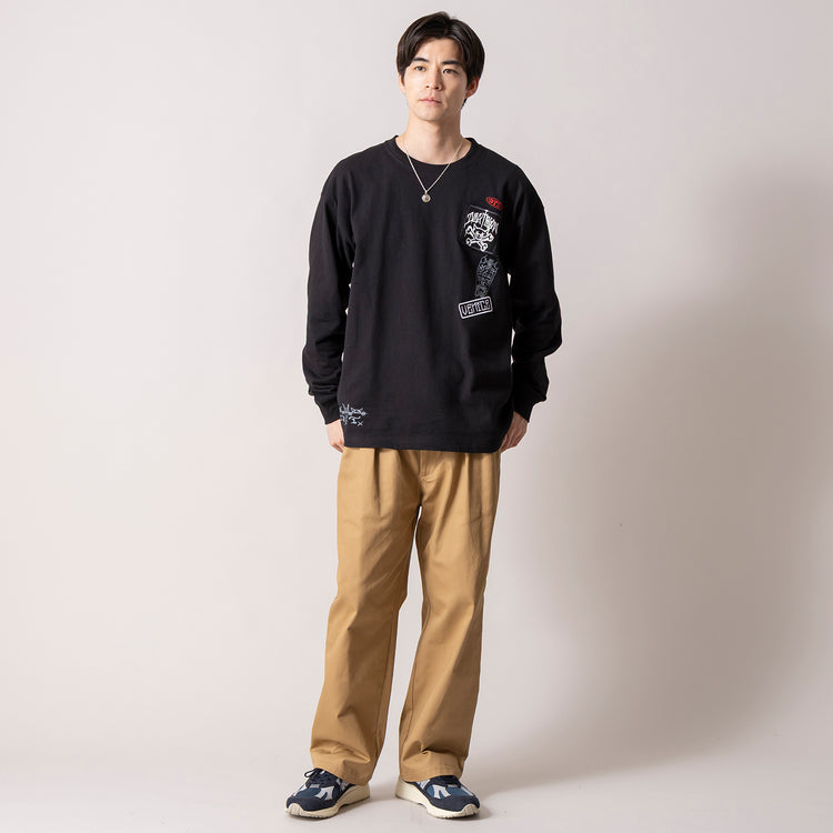 モデル身長180cm (Lサイズ着用)