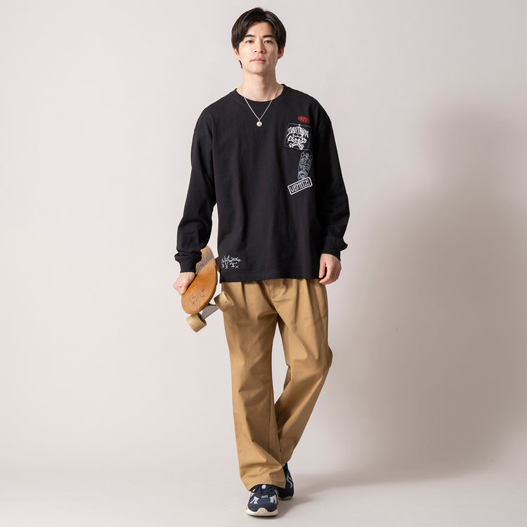 モデル身長180cm (Lサイズ着用)