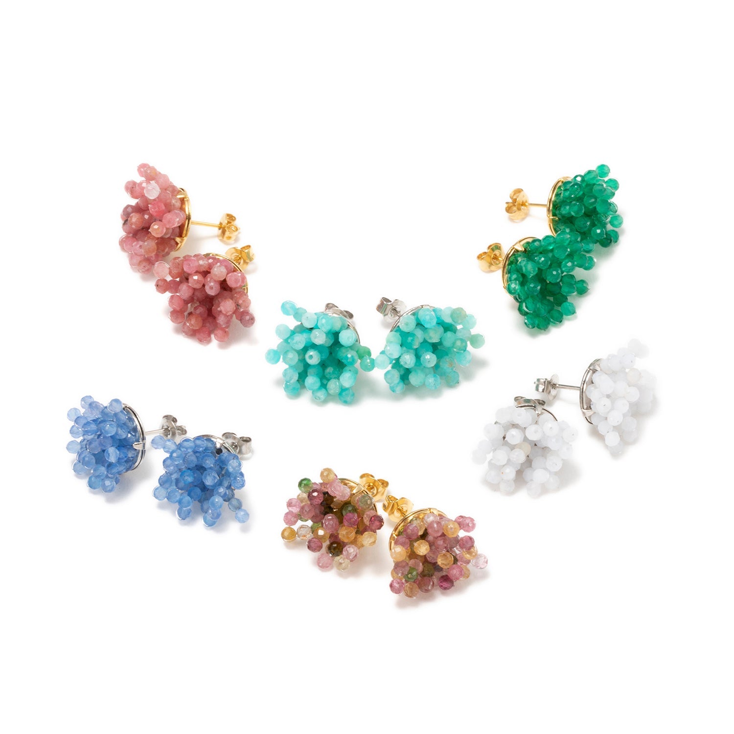 tane | タネ 珊瑚ピアス(トルマリン)