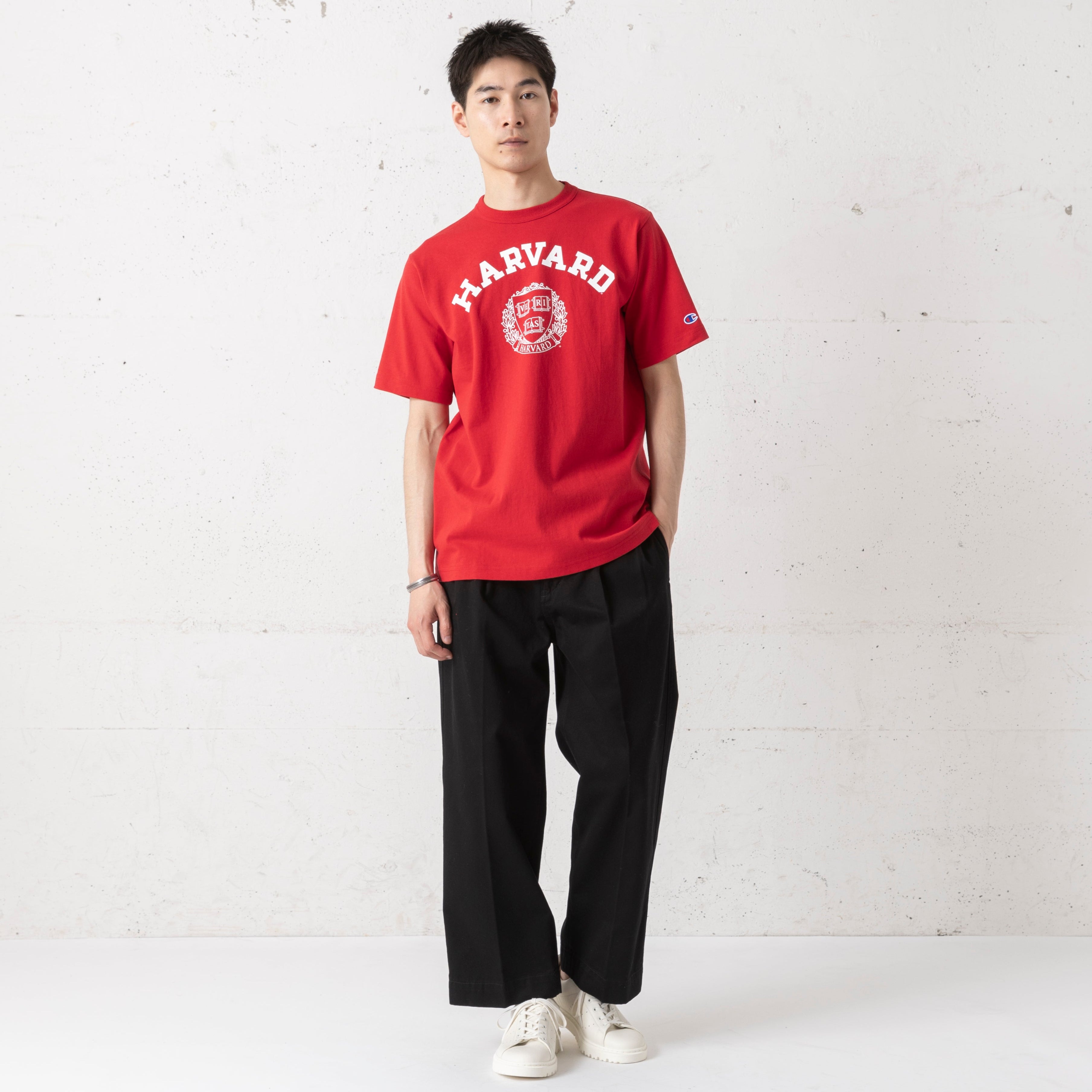 HARVARD CRIMSON ラガーシャツ　チャンピオン　赤　白　36 XL HARVARD CRIMSON ラガーシャツ チャンピオン 赤 白 36 XL Men's