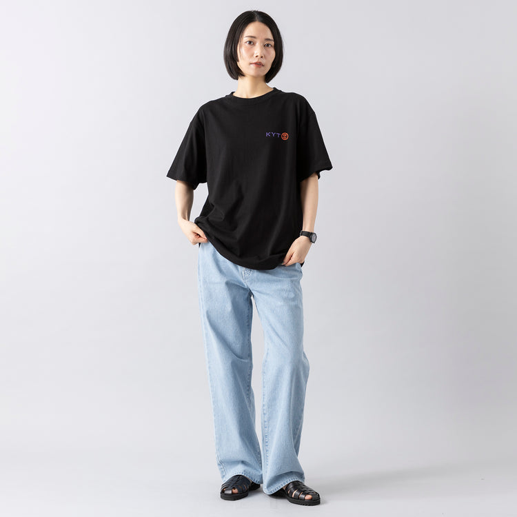 (白)Kyoto No.05 清水寺 着用サイズM モデル身長163,JOHNBULLのデニムワイドジーンズ,https://market.e-begin.jp/products/jbu_jbu0060p_lala