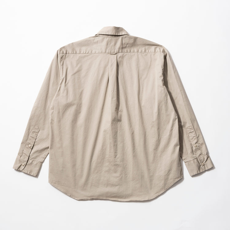 ALLOWED TO UNFOLD | アロウド トゥ アンフォールド　タイプライターストレッチ ドットボタンシャツ