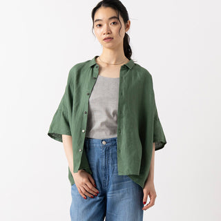 HEAVENLY | ヘブンリー　Linen Regularcollar Wide Shirt