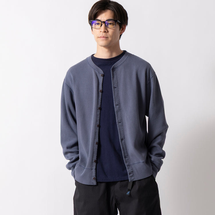 Healthknit | ヘルスニット　Begin別注 ビンテージ加工 サーマルキングラッセルハニカムカーデ
