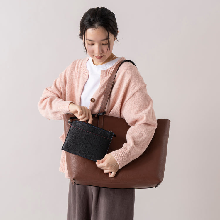 12/7 | トゥエルブセブン　両面使えるリバーシブルトート（ポーチ付き）