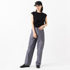 モデル身長163cm(着用サイズS),HEAVENLYのCotton CS Nosleeve Pullover|GUNG HOのシャンブレーベイカーパンツ|SPACE SOUVENIRのBIRTH OF SPACE CAP,https://market.e-begin.jp/products/dlt_hvr0485u_lala|https://market.e-begin.jp/products/sog_guh1267q_lala|https://market.e-begin.jp/products/rid_ssv0478u_lala