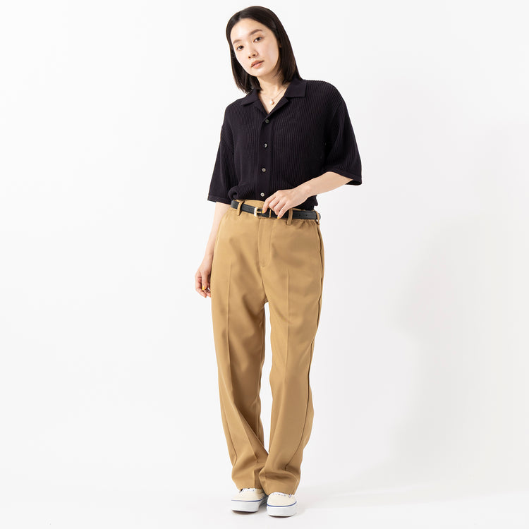 モデル身長163cm,Yonetomiの別注 大人のコットン透かしニットシャツ,https://market.e-begin.jp/products/yts_ynt0431u_lala